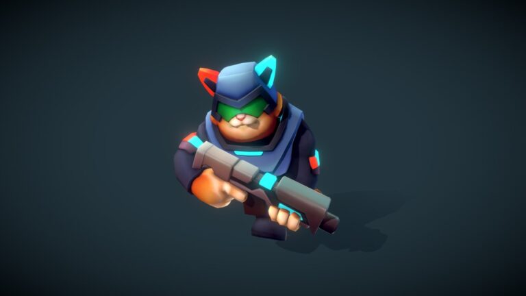 Cat Gunner Animation - Preview - deep3dsea