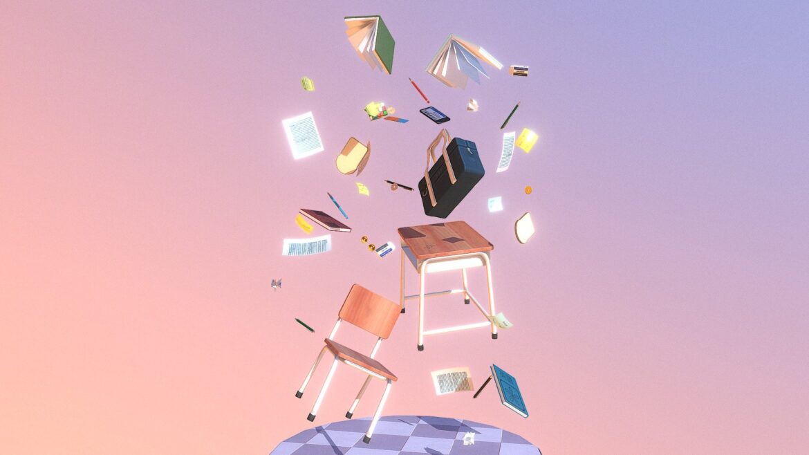 chaotic classroom 3d model