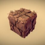 Cracked Earth Cube – PBR Hand Painted Series