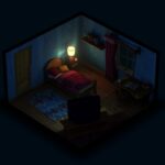 cuarto de ninos isometric scene 3d model