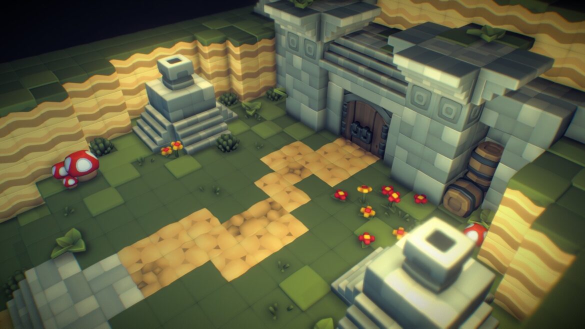cube world dungeon entrance proto series 3d model