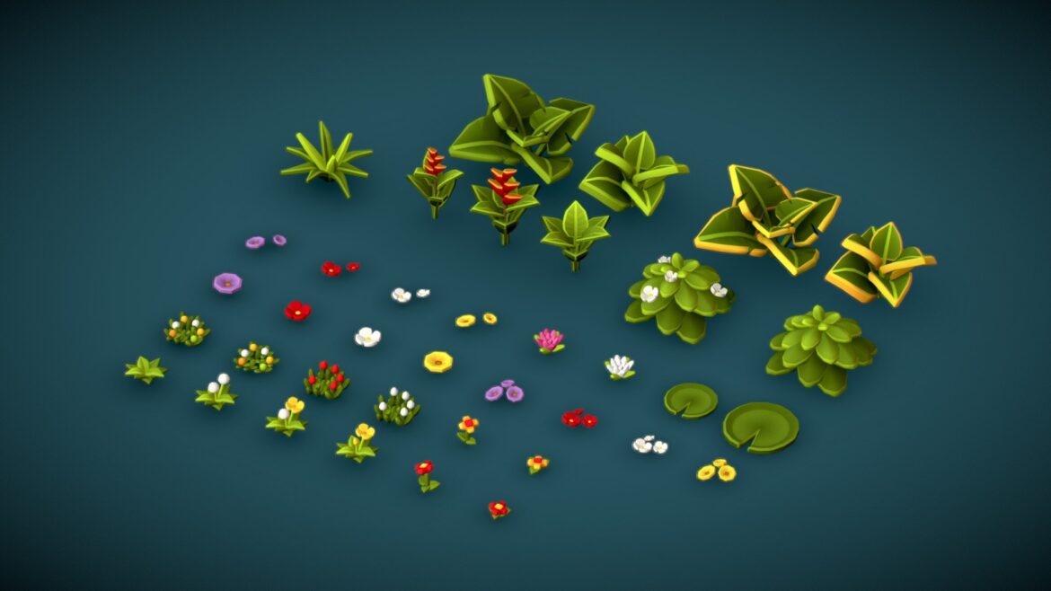 cube world jungle theme proto series 3d model