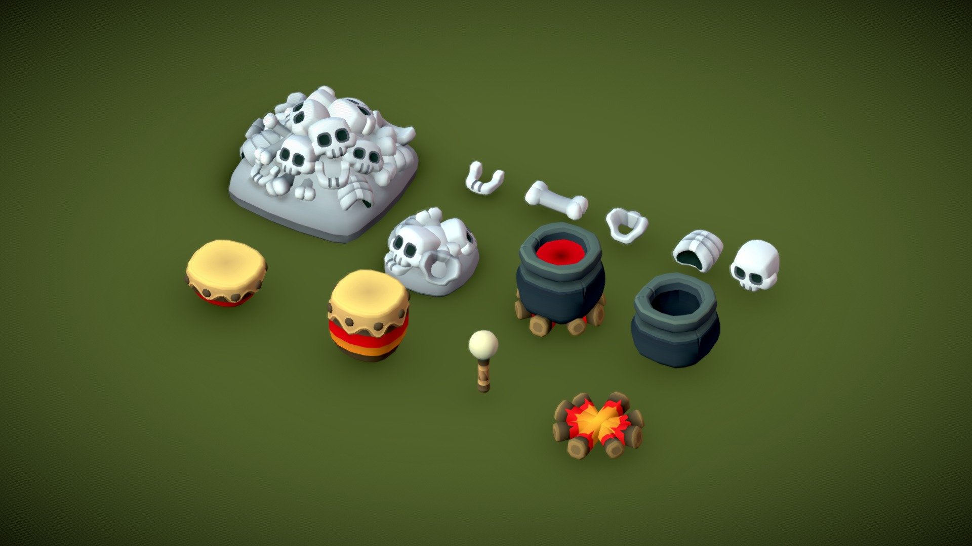 Cube World Jungle Temple Deco – Proto Series