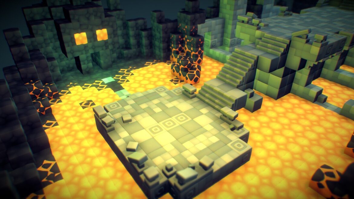 cube world lava cave proto series 3d model