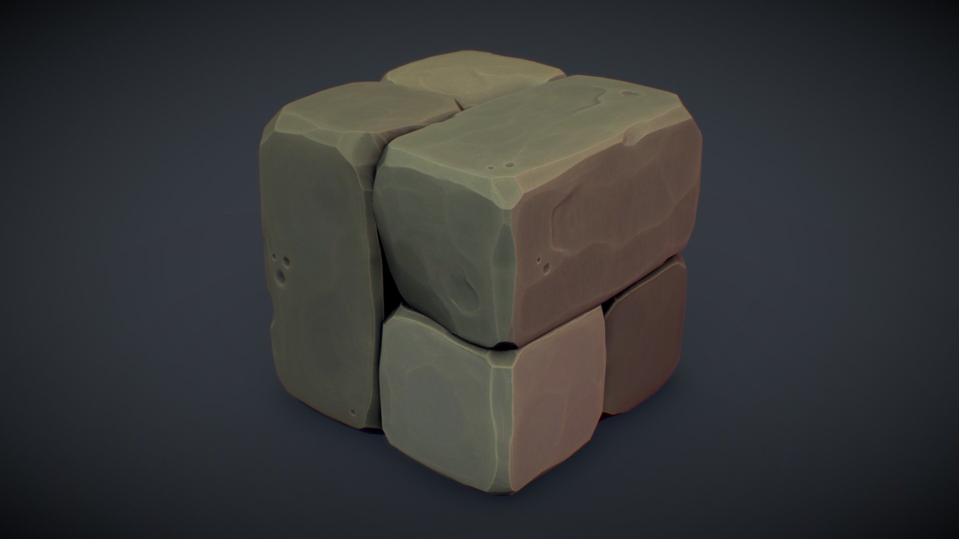 Cube World Stone Block 1 – PBR Series