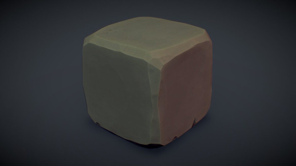 cube world stone block 3 pbr series 3d model