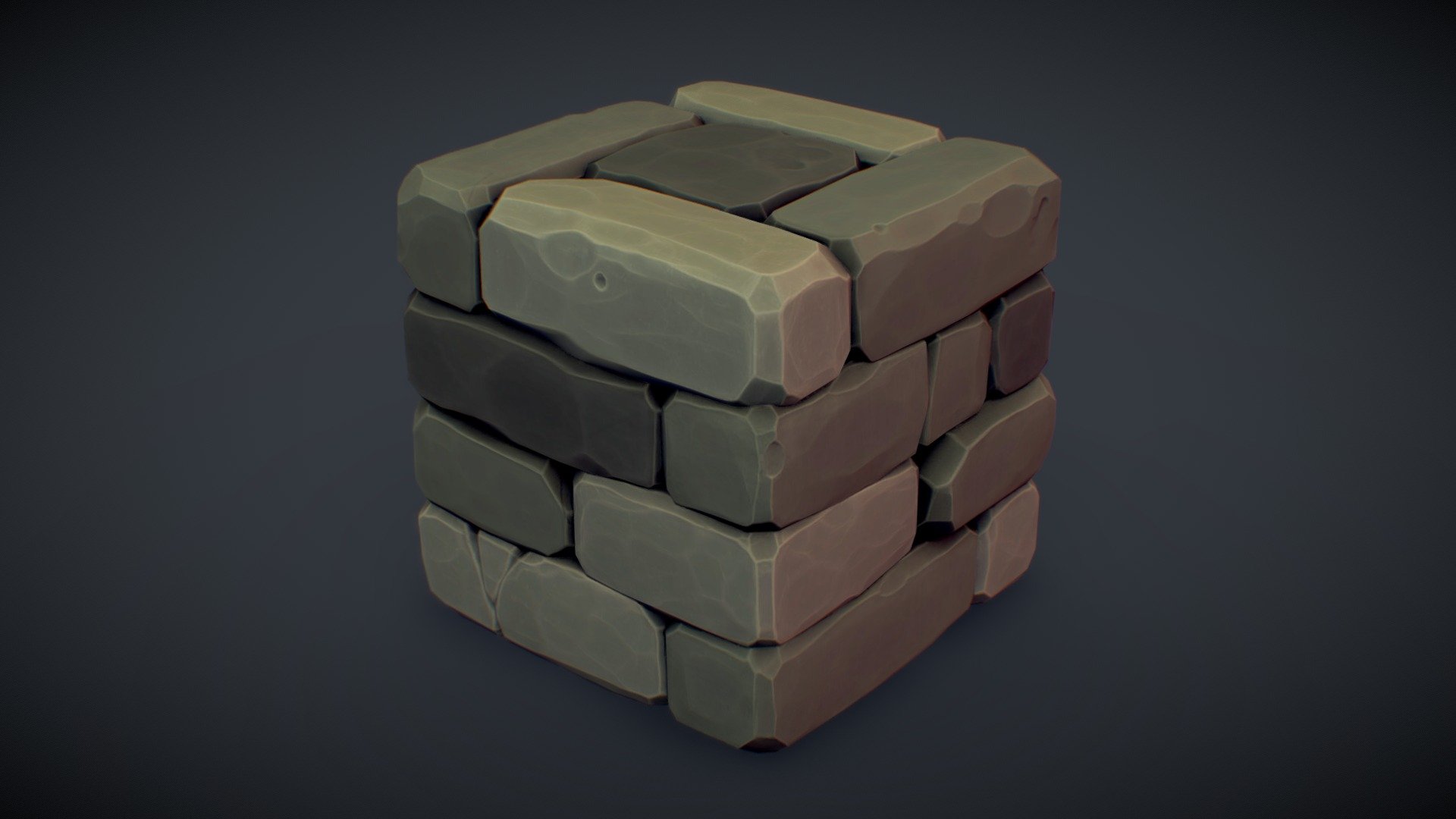 Cube World Stone Block 6 – PBR Series
