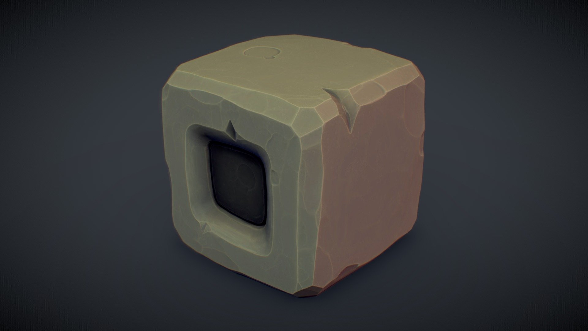 Cube World Stone Block 9 – PBR Series