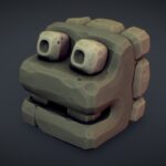 Cube World Stone Head – PBR Series