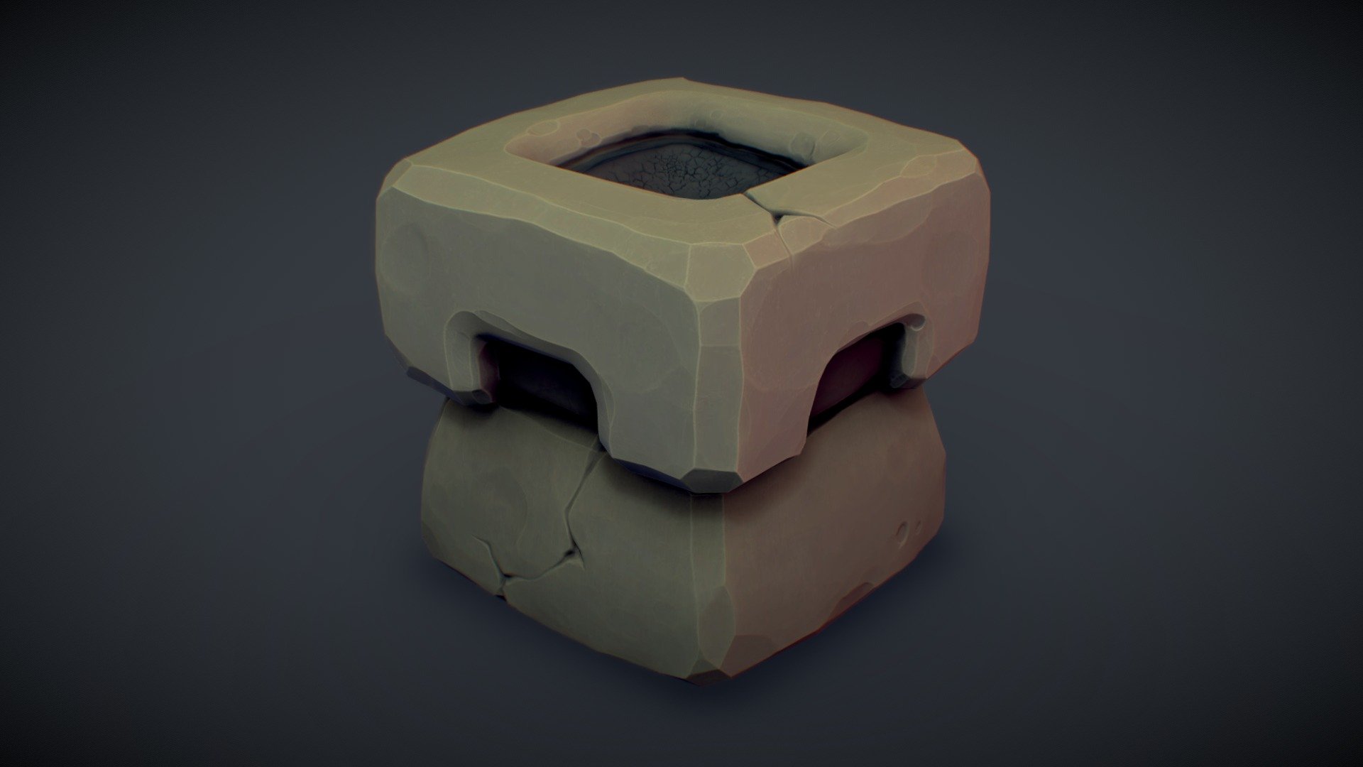 Cube World Stone Torch – PBR Series