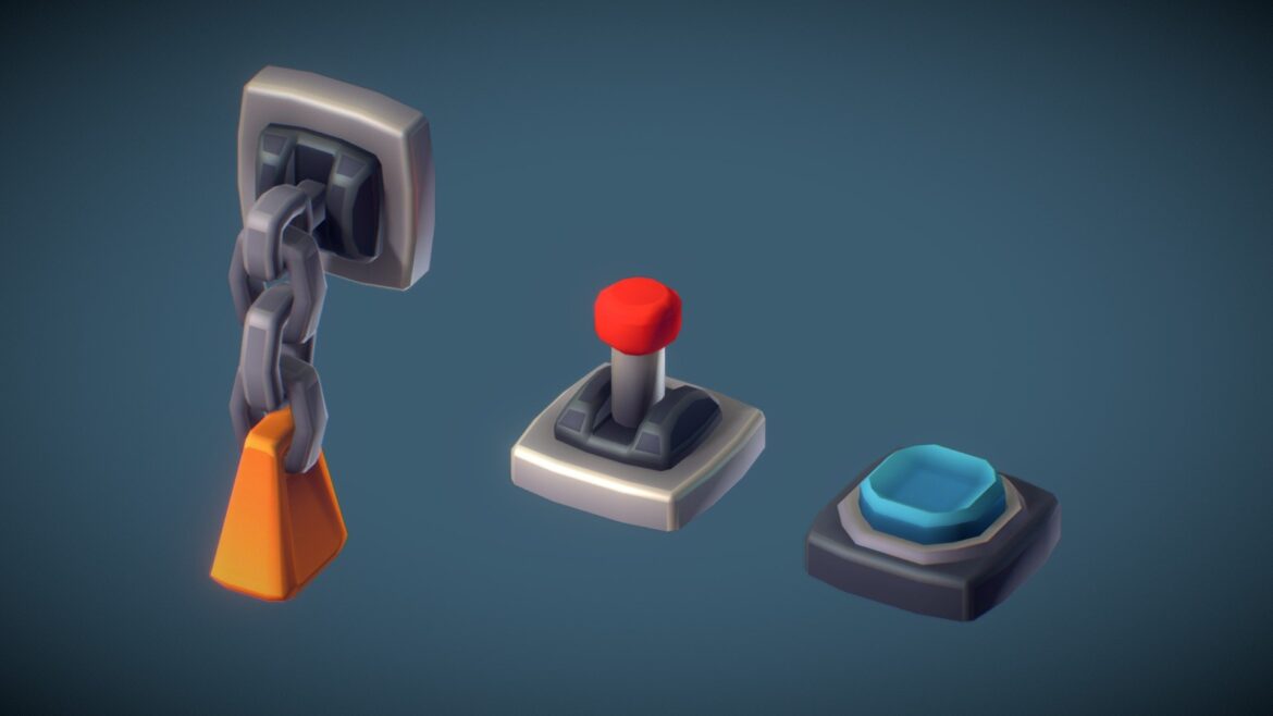 cube world switch lever proto series 3d model