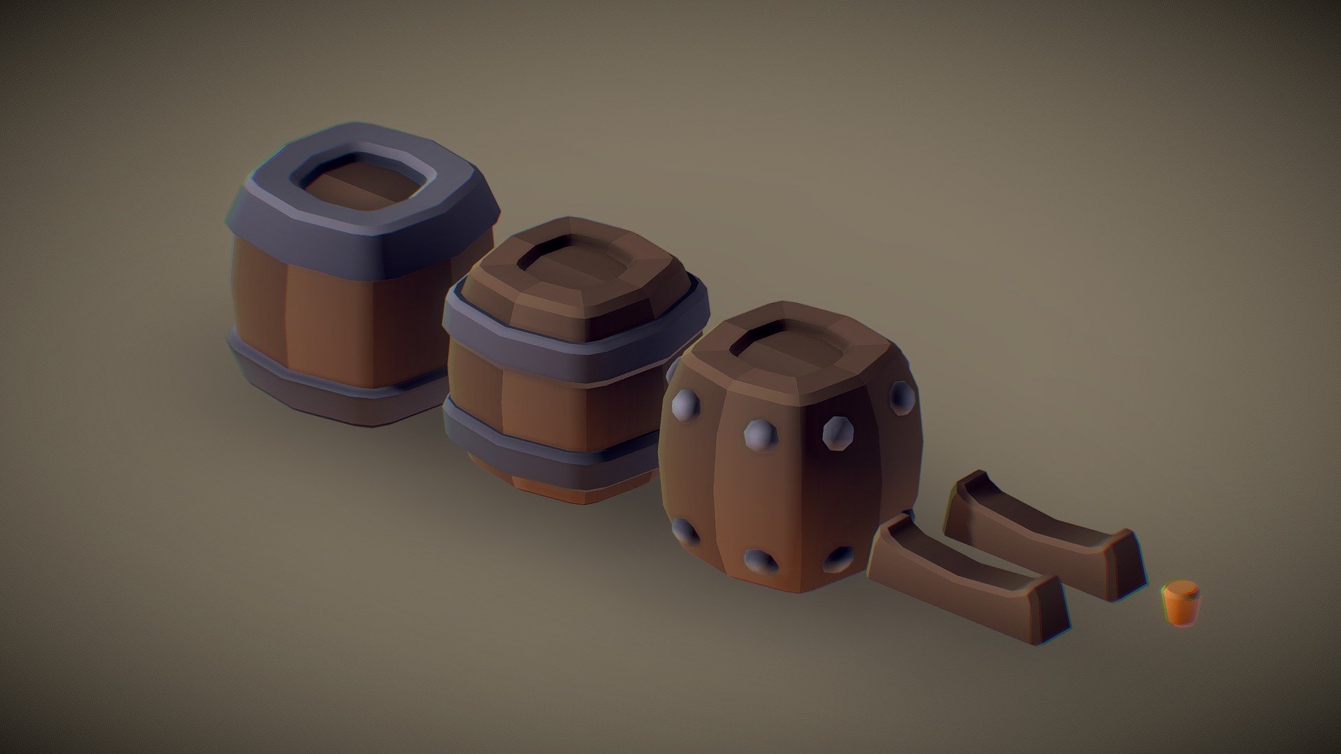 Cube World Wood Barrel – Proto Series