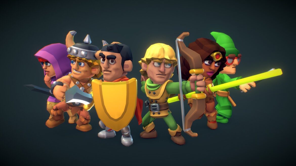 dampd character set proto series 3d model
