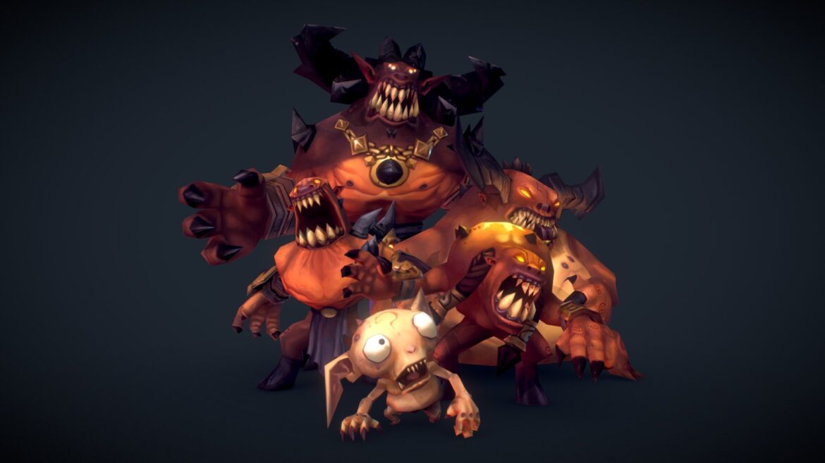 demon crew hand painted series 3d model