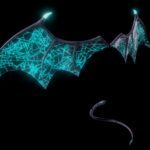 Demon Cyber Wings and Tail Low-Poly