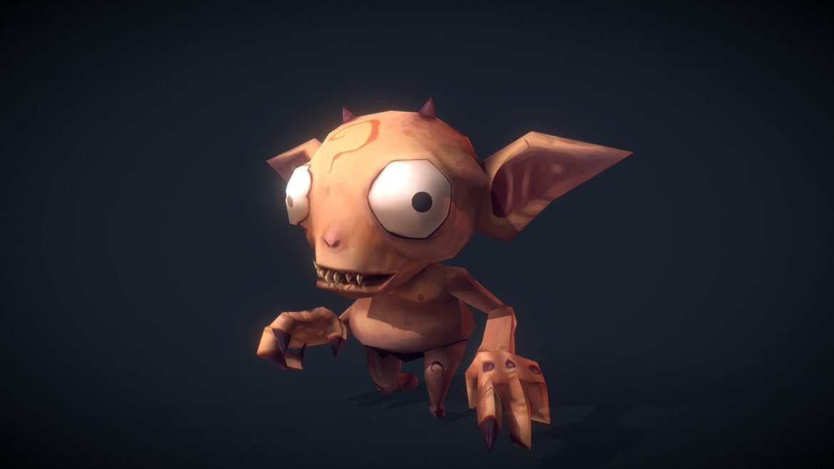 Demon Imp Character 3d Model - Demon Imp low poly game character 3D model with hand-painted textures