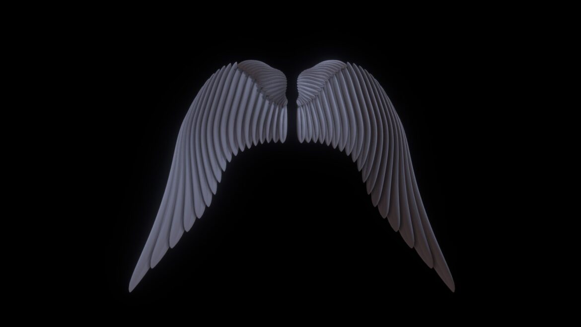 demon wings and tail 3d model