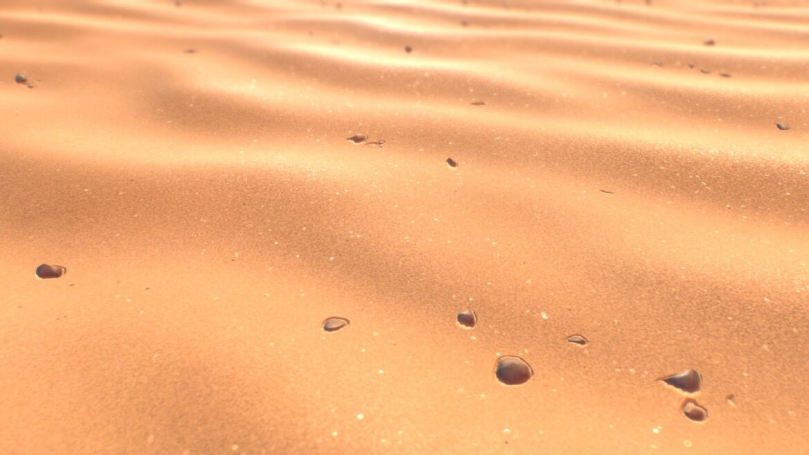 desert sand 3 with pebbles pbr series 3d model