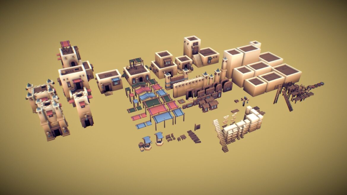 desert building kit proto series 3d model