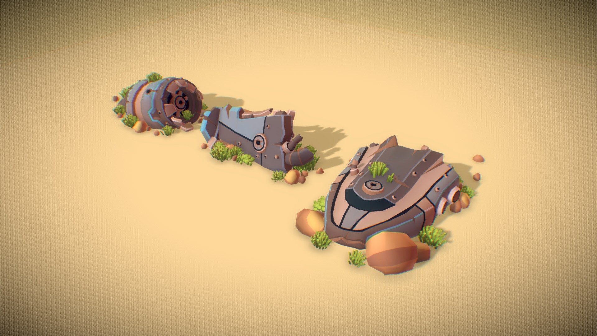 Destroyed Spaceship Part – Preview