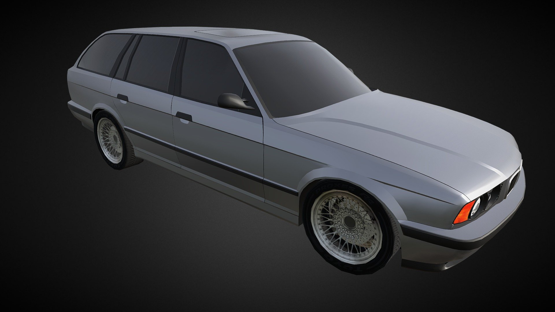 E34 touring Lowpoly