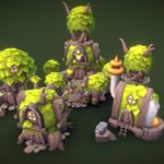 Elf RTS Building Set – Render Scene – PS