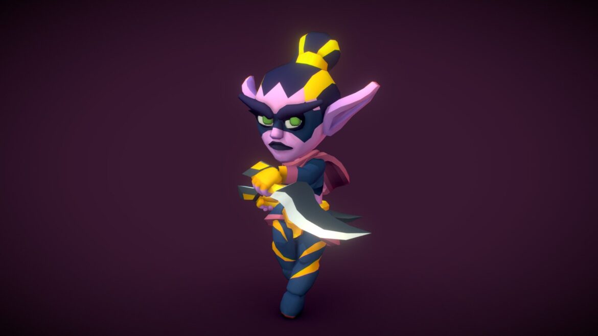 elven assassin proto series 3d model