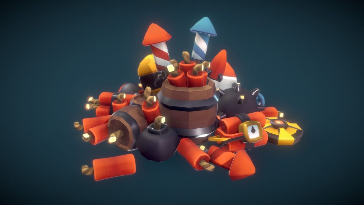 explosives set proto series 3d model
