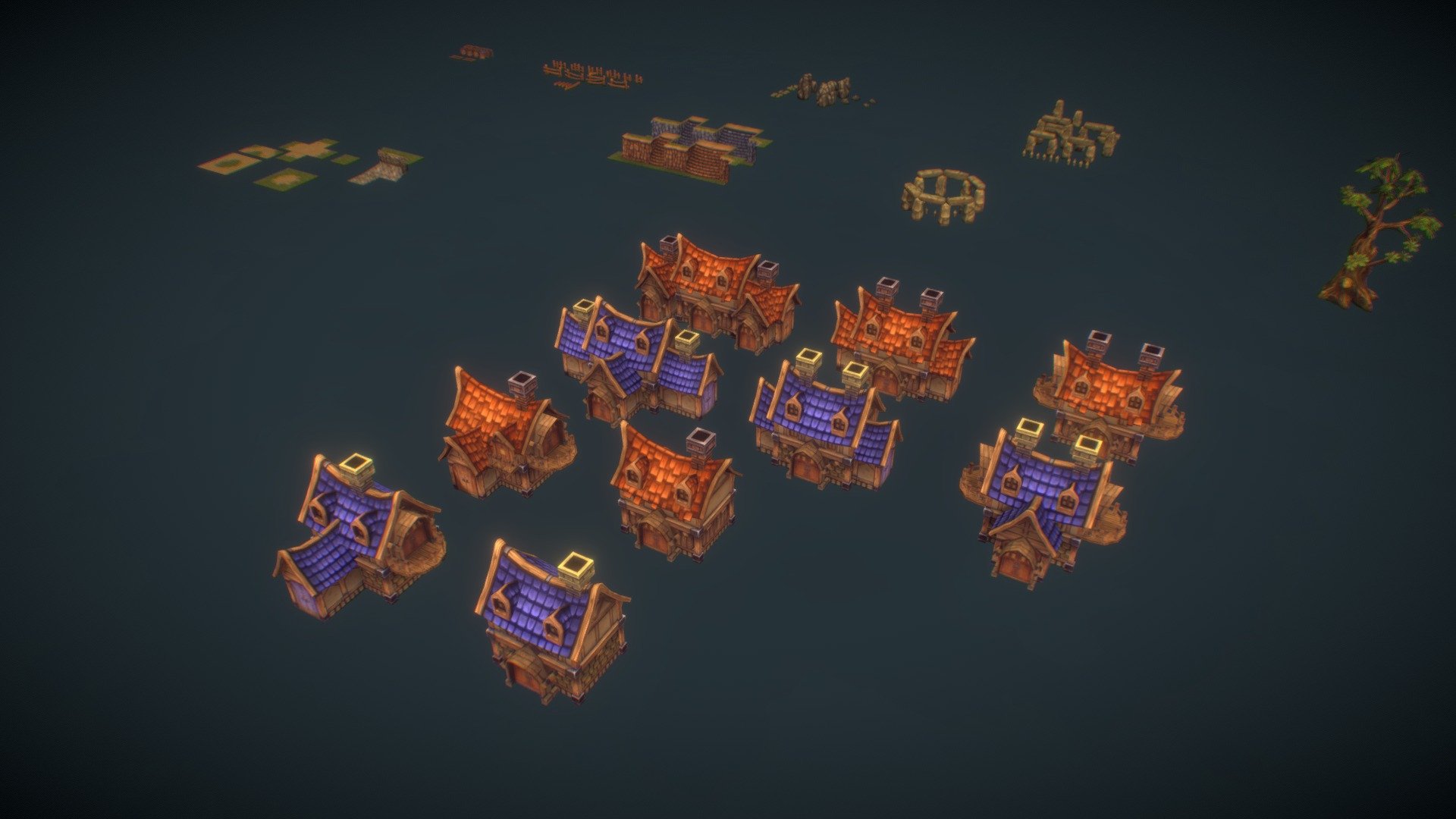 Fantasy Level Set All Parts – Hand Painted