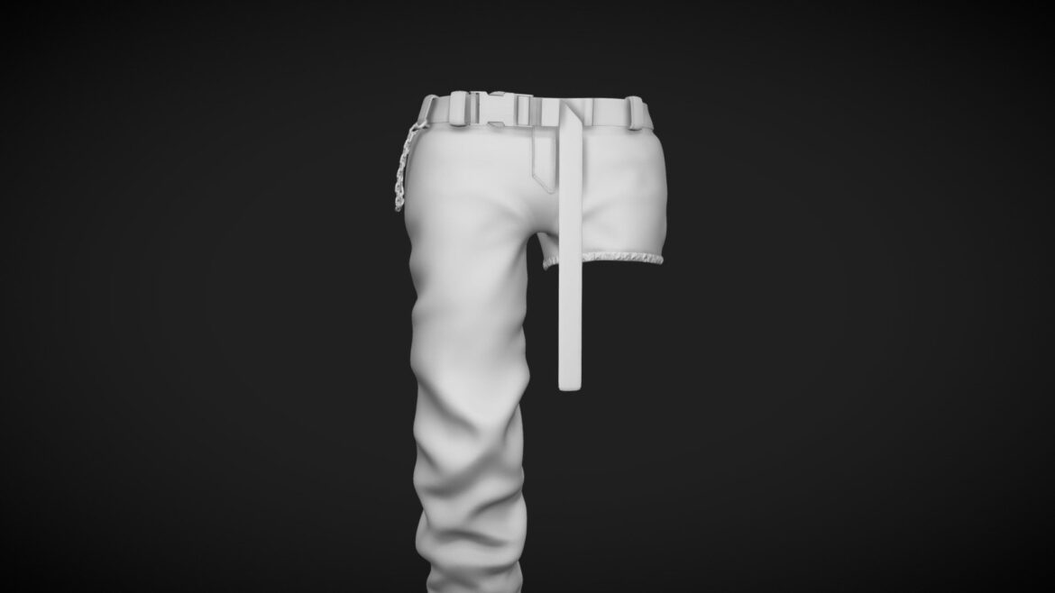 female combats pants 3d model