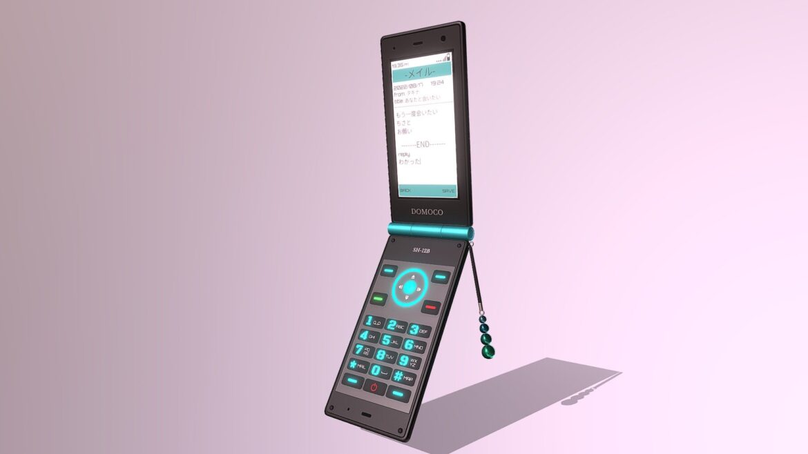 flip phone 3d model