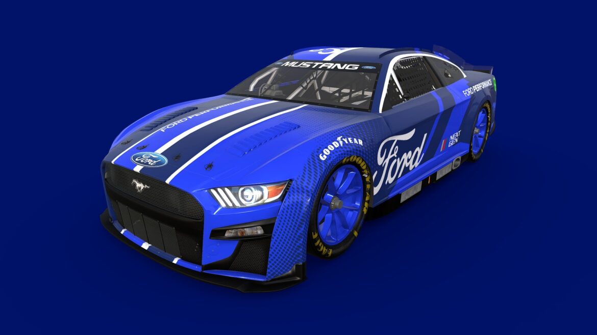 ford mustang nascar nextgen 2022 3d model