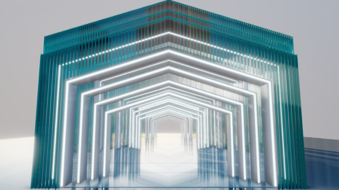 futuristic building interior exterior 5 3d model