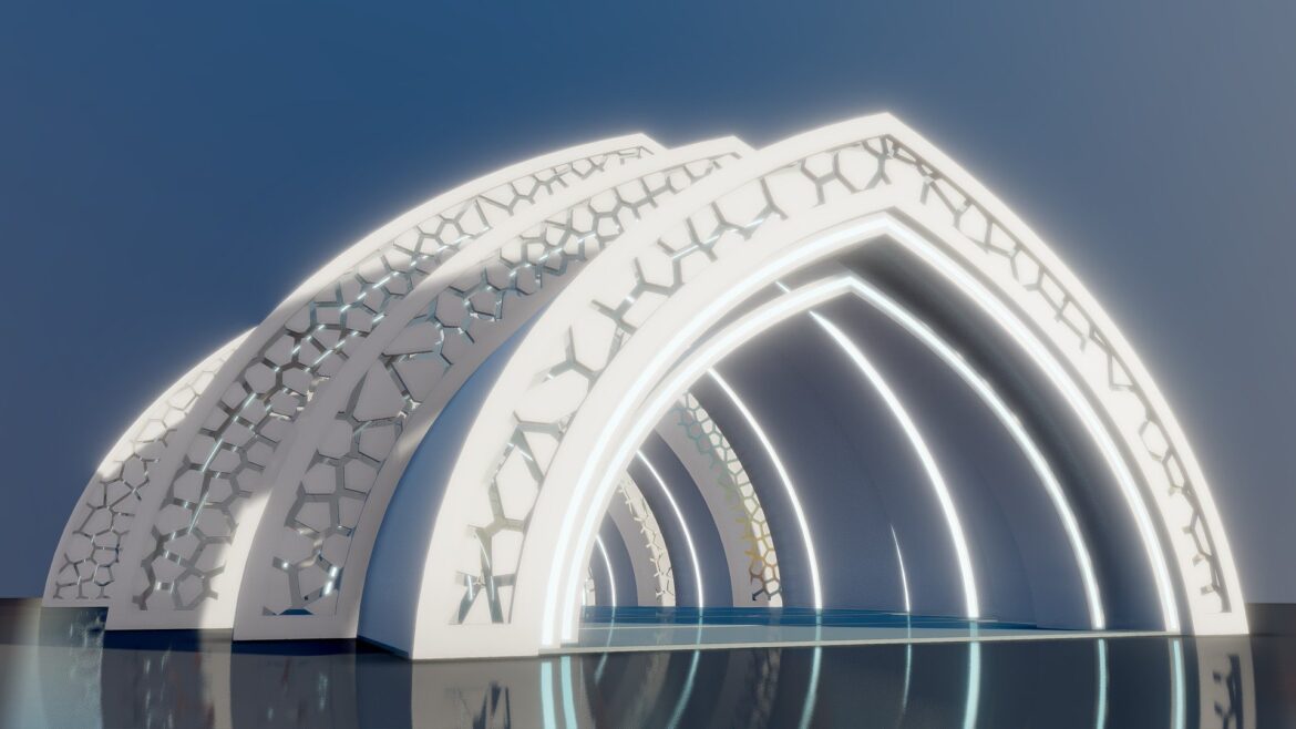 futuristic building interior exterior 7 3d model