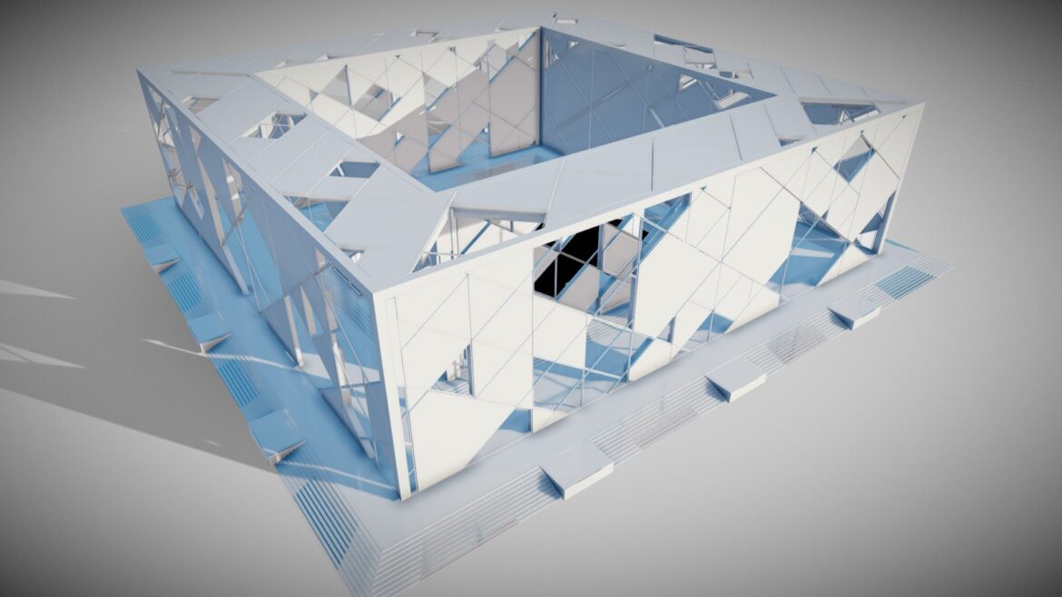 futuristic interior 4035 3d model