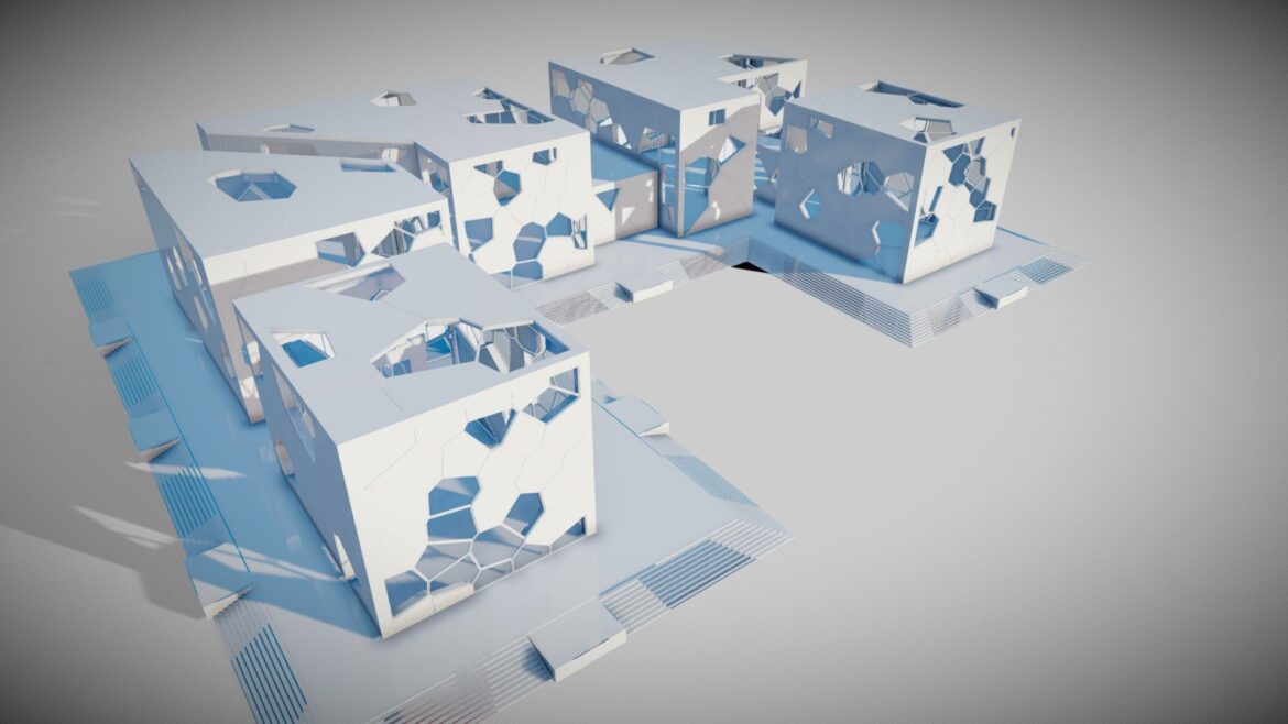 futuristic interior 4028 3d model