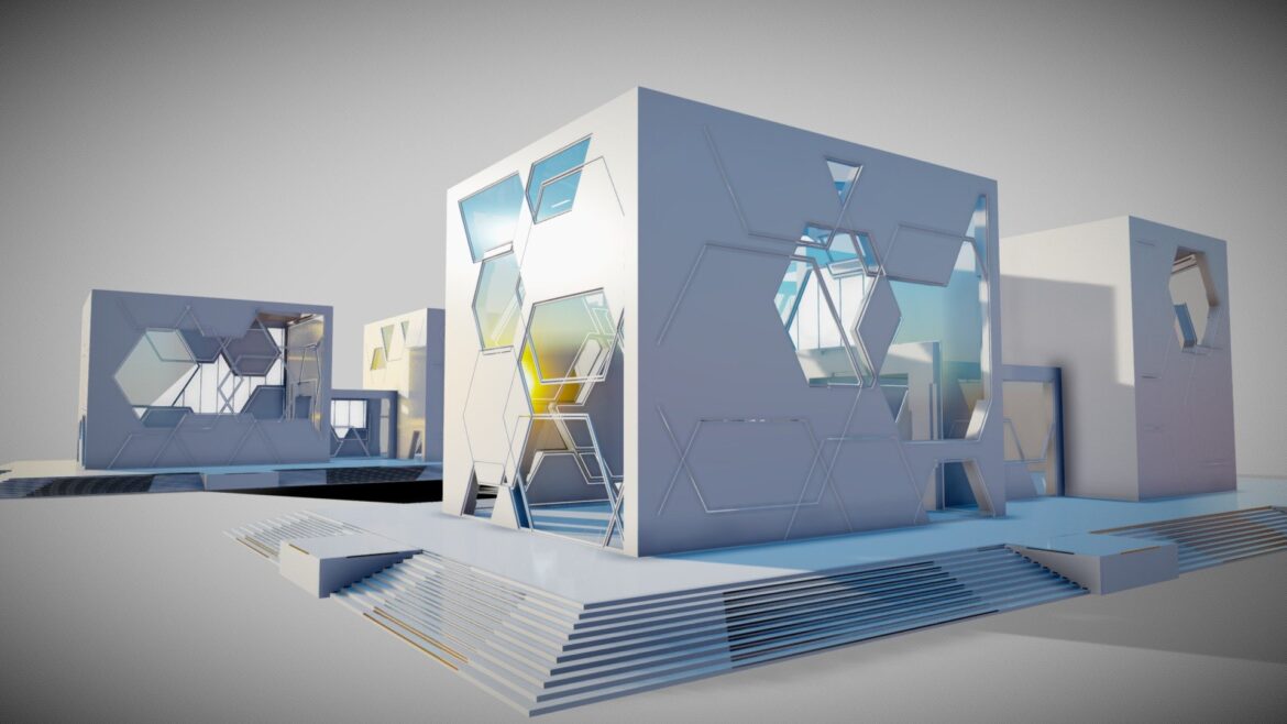 futuristic interior 4019 3d model