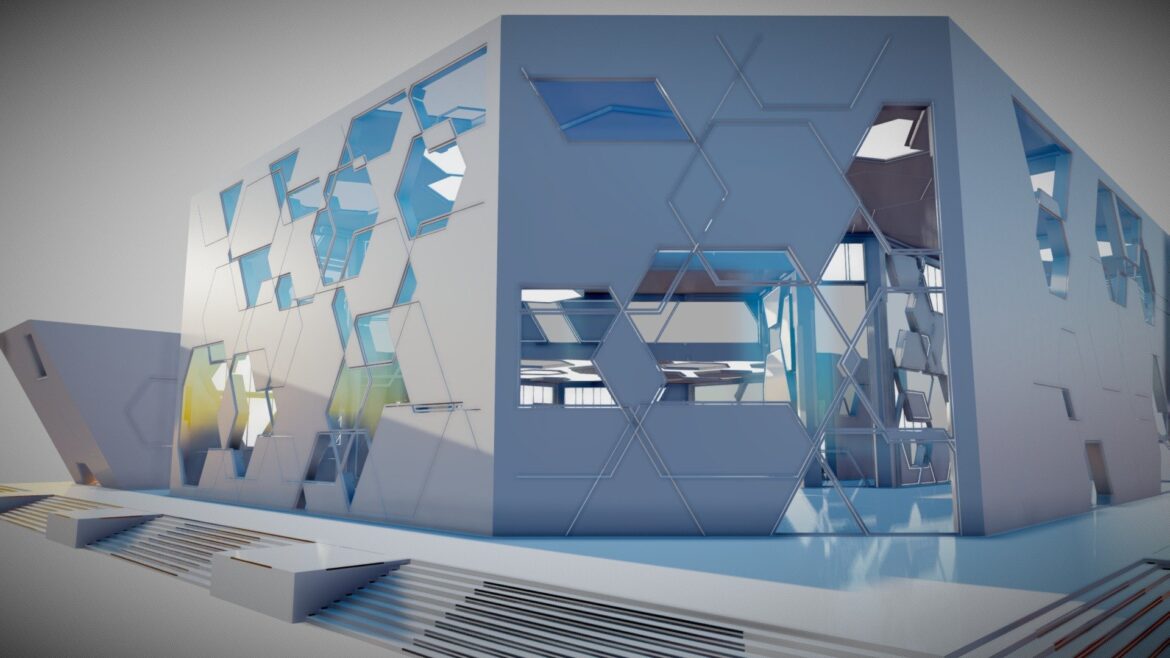 futuristic interior 4030 3d model