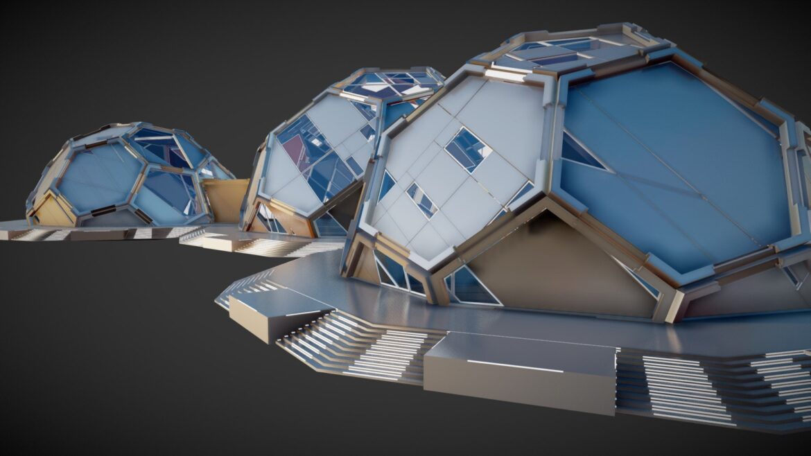 futuristic interior 4025 3d model