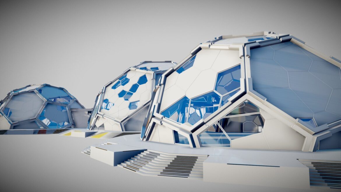 futuristic interior 4026 3d model