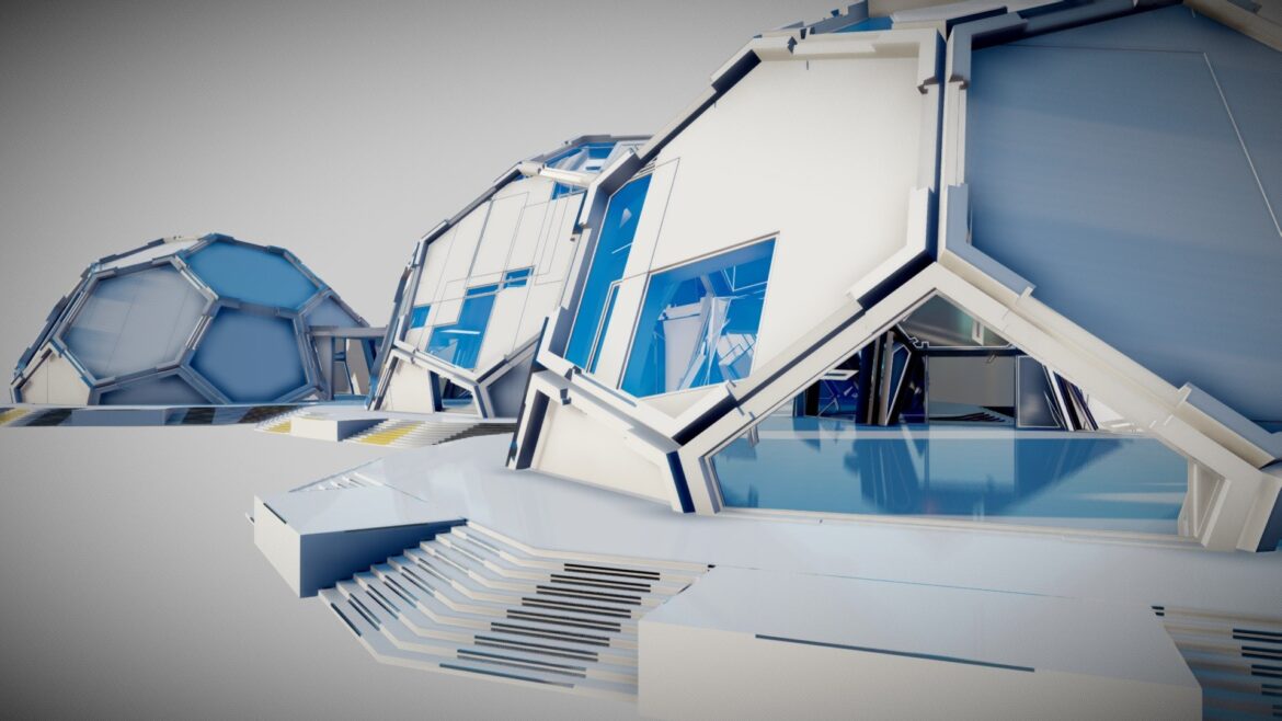 futuristic interior 4030 3d model