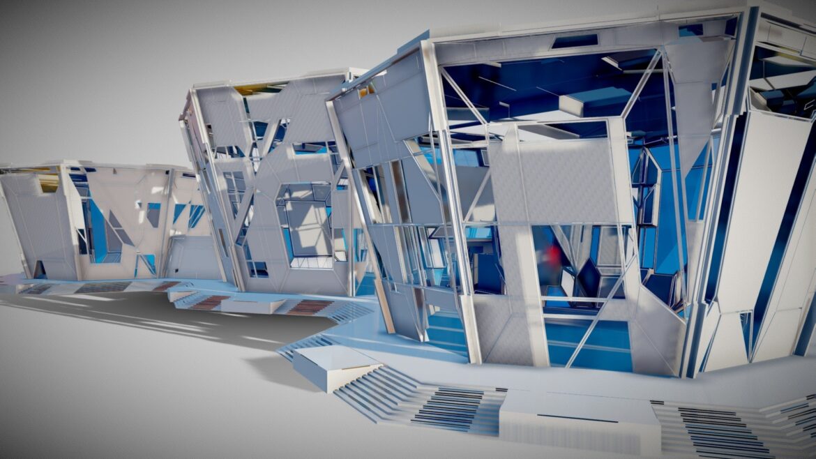 futuristic interior 4034 3d model