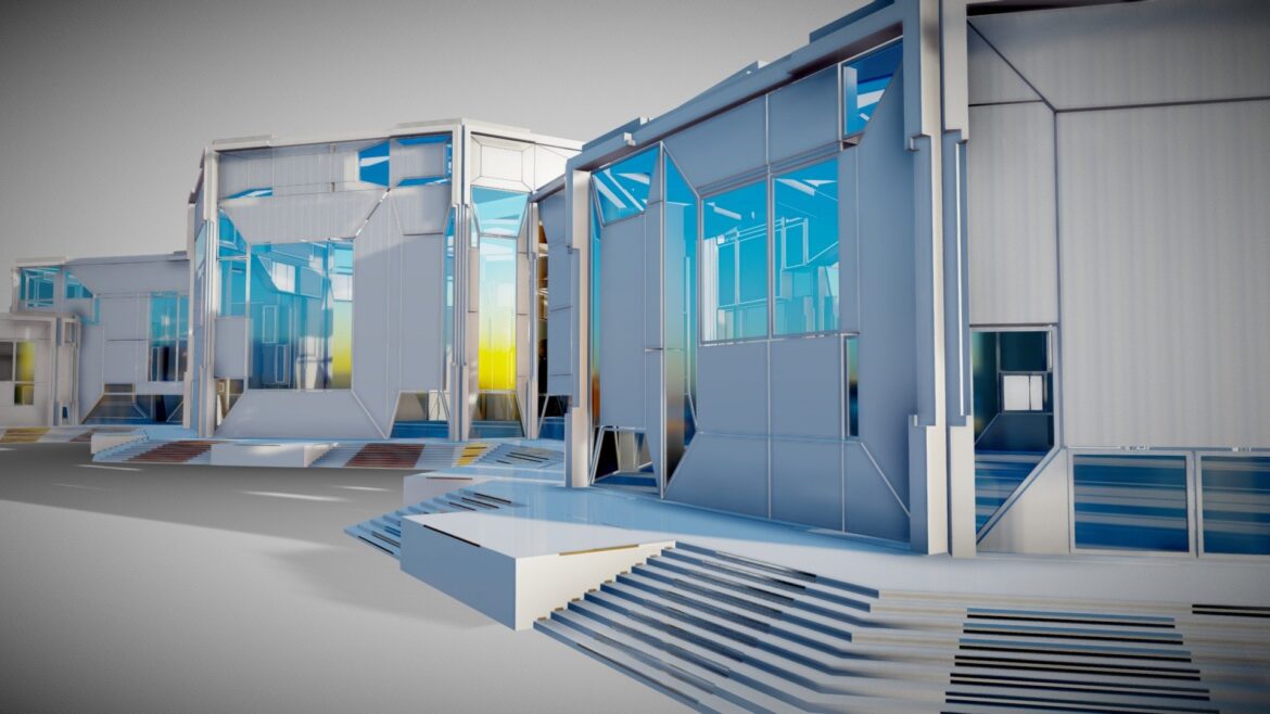 Futuristic Interior 3d Model - Futuristic Interior 4030 low poly 3D model for real-time applications and sci-fi scenes
