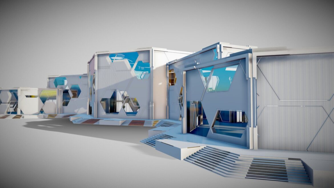 futuristic interior 4030 3d model