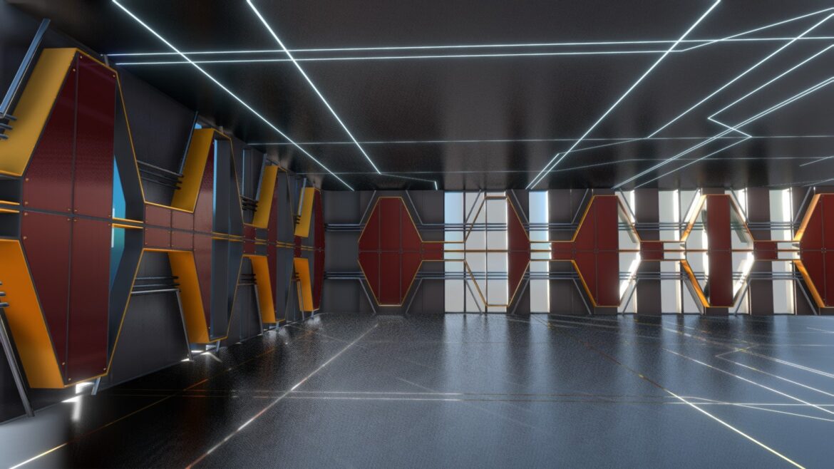futuristic interior 7001 3d model