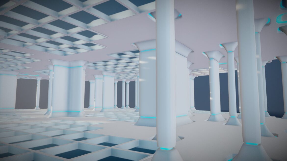 futuristic interior 8004 3d model
