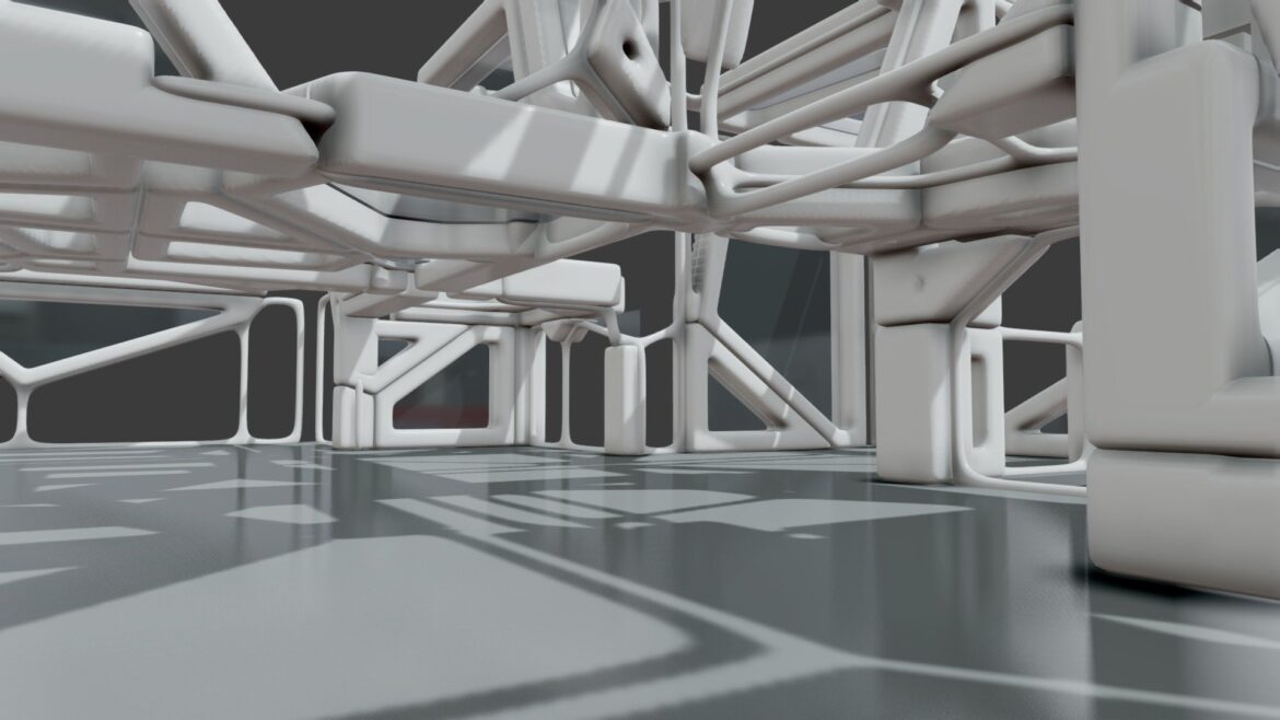 futuristic interior 810 3d model