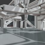 futuristic interior 810 3d model