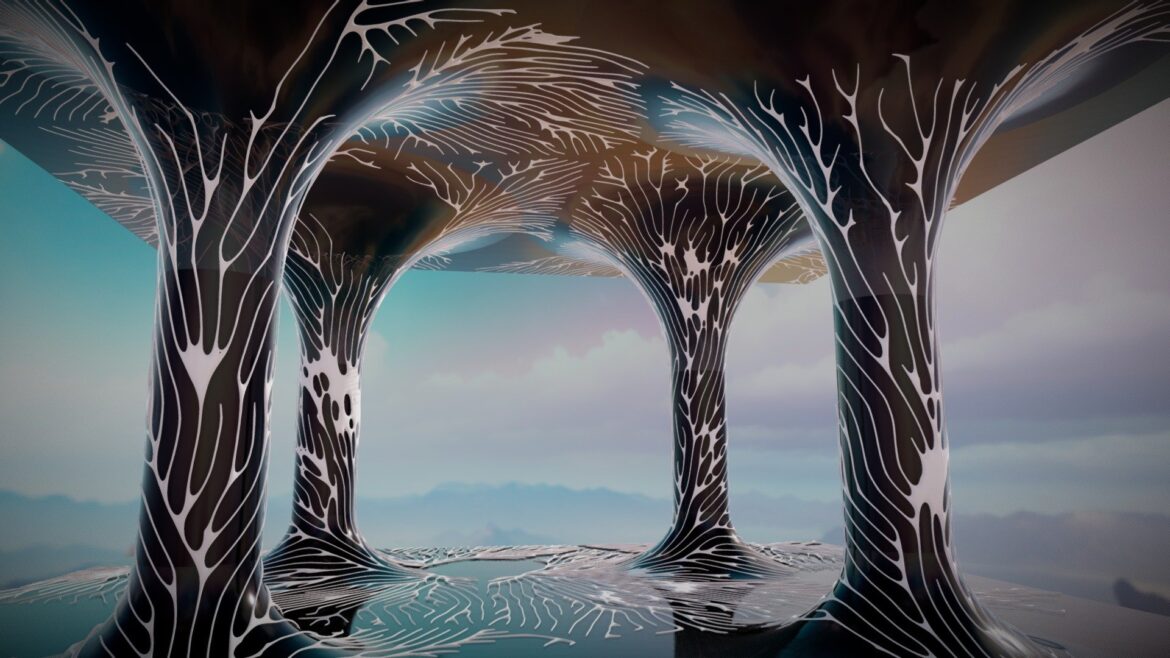 futuristic structure 01 3d model