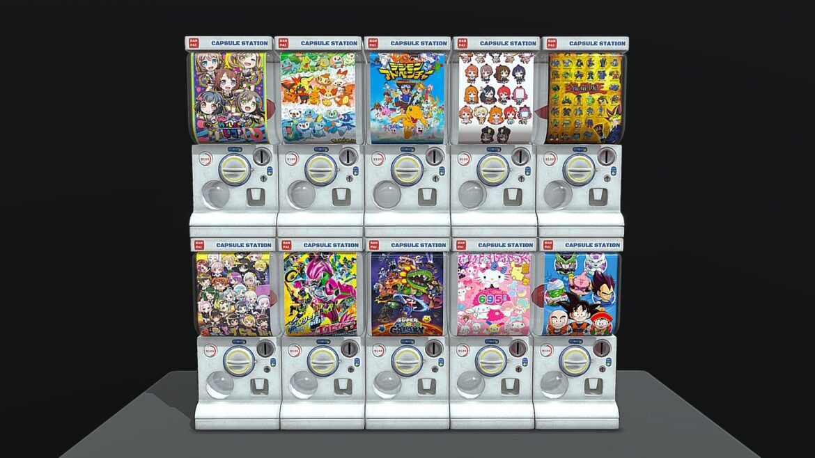 gacha capsule machine 3d model